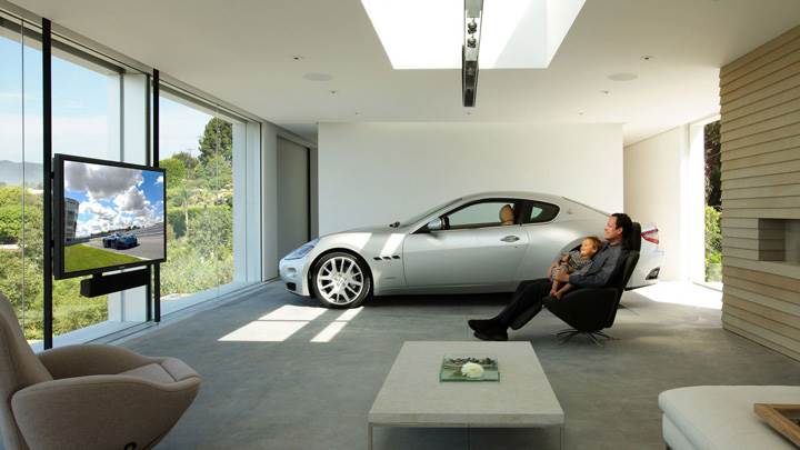 White Interior And Display Hall Closeup